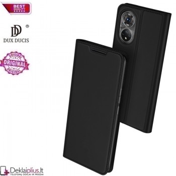 Dux Ducis dirbtinės odos viršelis - juodas (telefonui Huawei Nova 9/Honor 50)